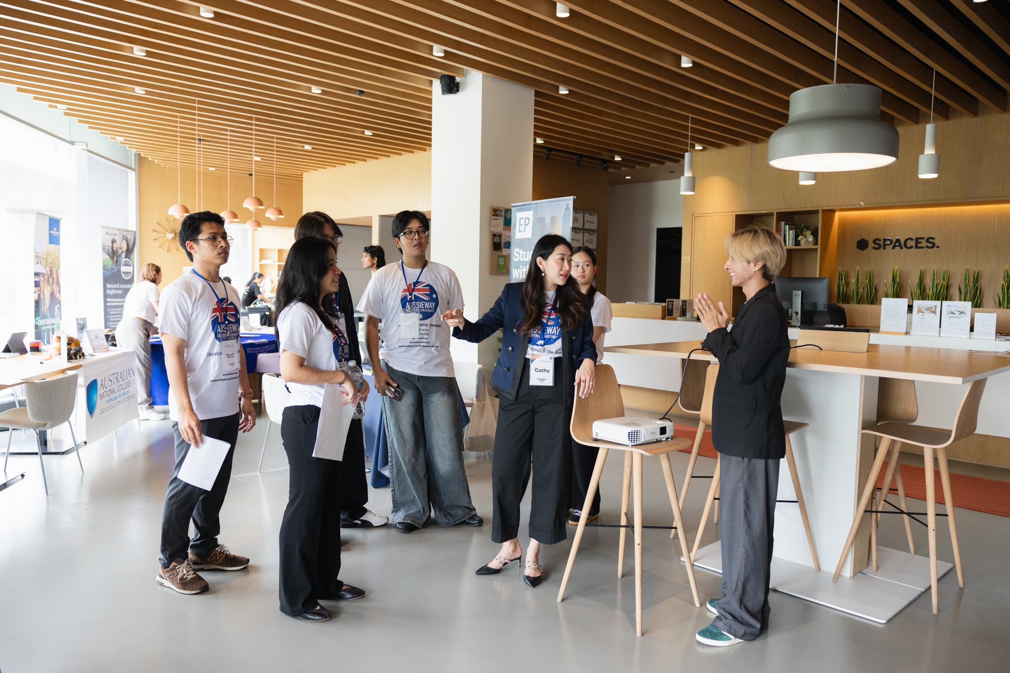 Aussieway team welcoming students at the 2025 Education Fair